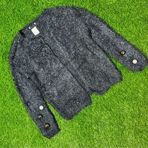 ZARA fur shimmery cardigan